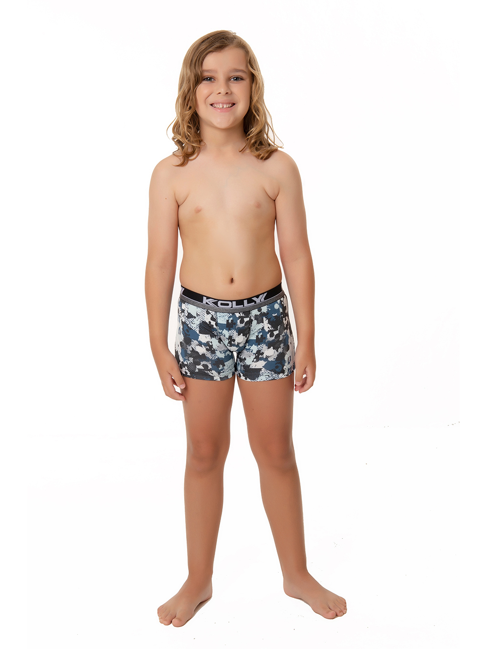 Ref.: 035 Cueca Boxer Infantil Estampada Microfibra