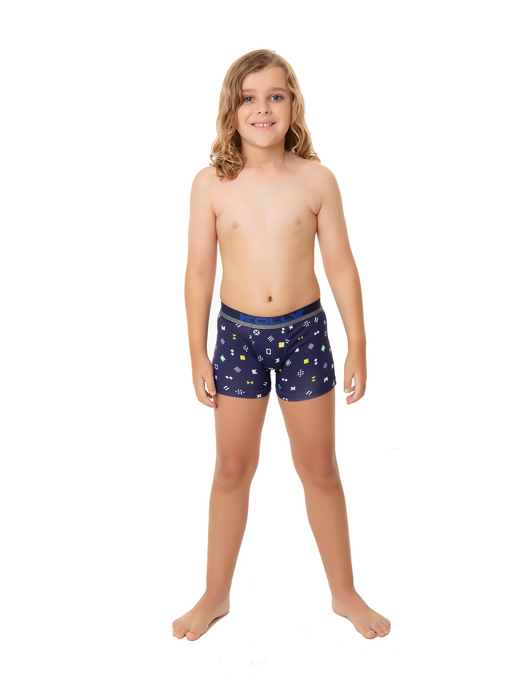 Ref.: 035 Cueca Boxer Infantil Estampada Microfibra