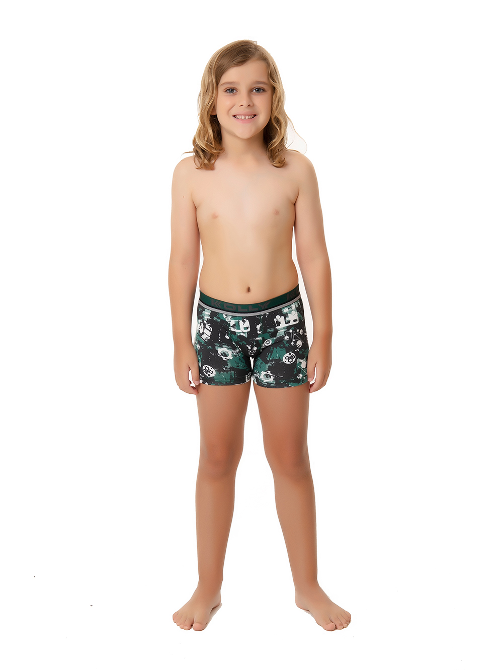 Ref.: 035 Cueca Boxer Infantil Estampada Microfibra