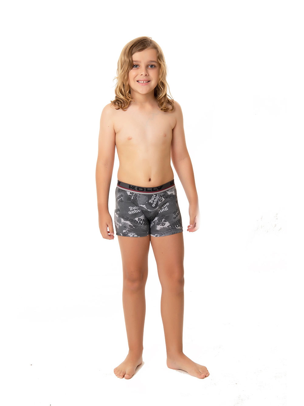 Ref.: 035 Cueca Boxer Infantil Estampada Microfibra