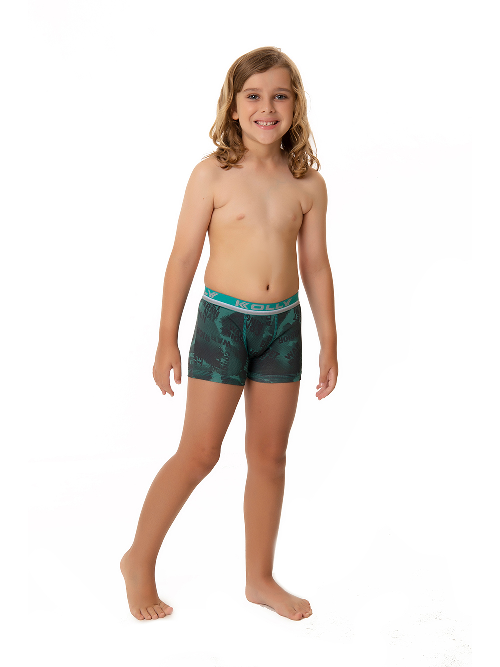 Ref.: 035 Cueca Boxer Infantil Estampada Microfibra