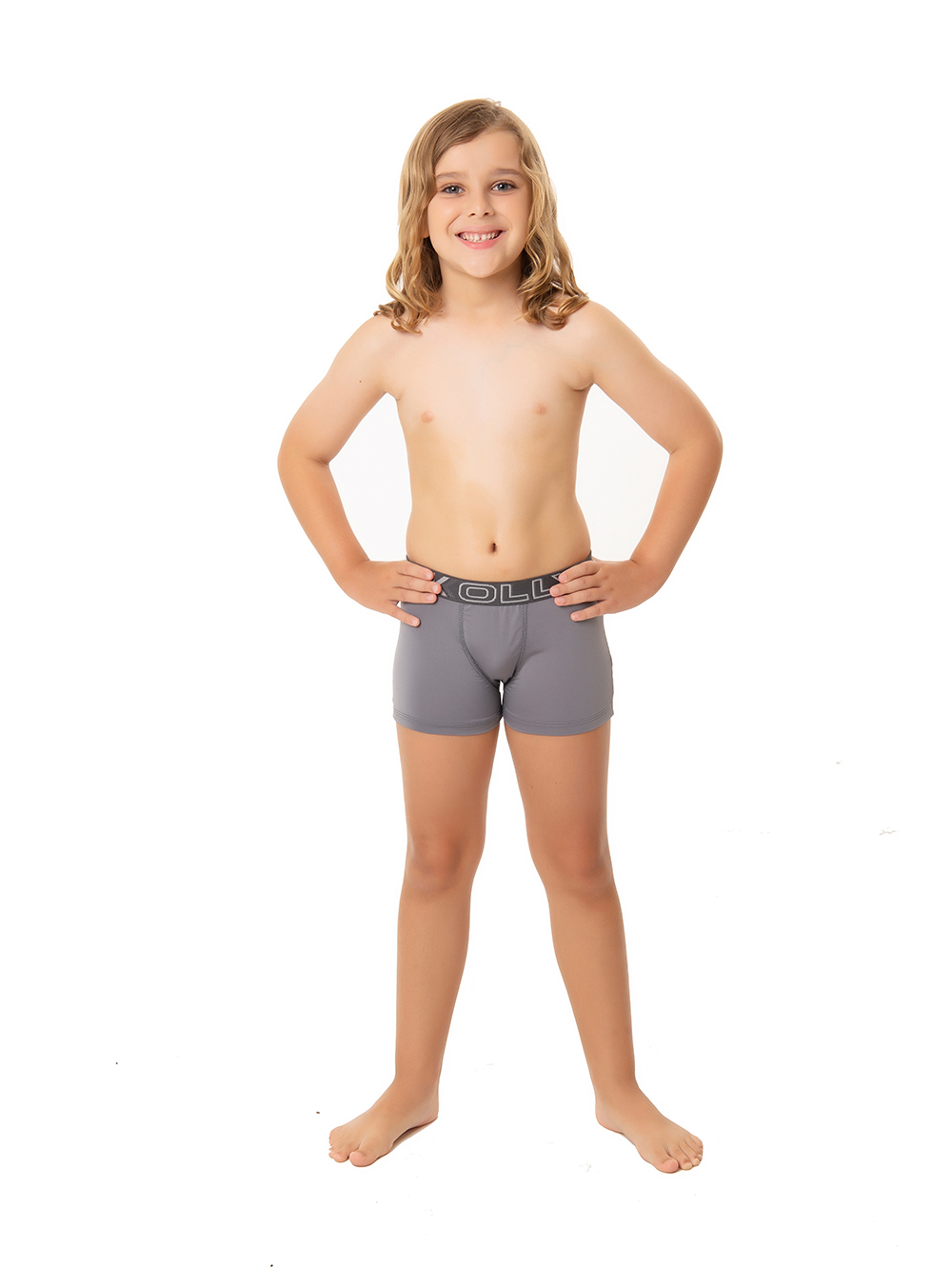 Ref.: 035 Cueca Boxer Infantil Lisa Microfibra
