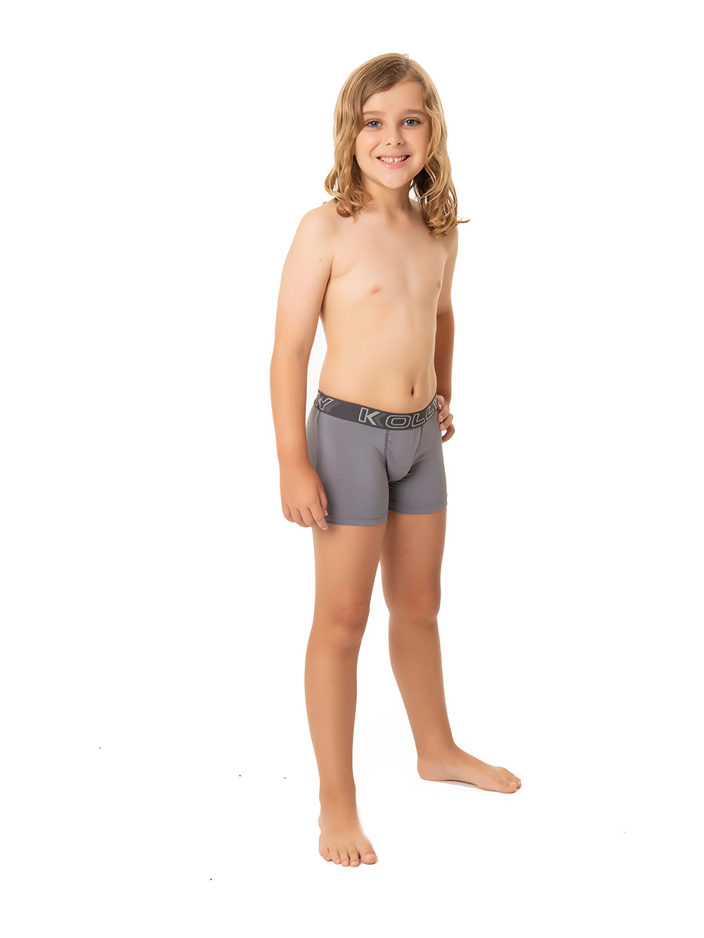Ref.: 035 Cueca Boxer Infantil Lisa Microfibra - Imagem 2