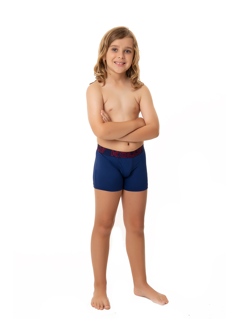 Ref.: 035 Cueca Boxer Infantil Lisa Microfibra - Imagem 2