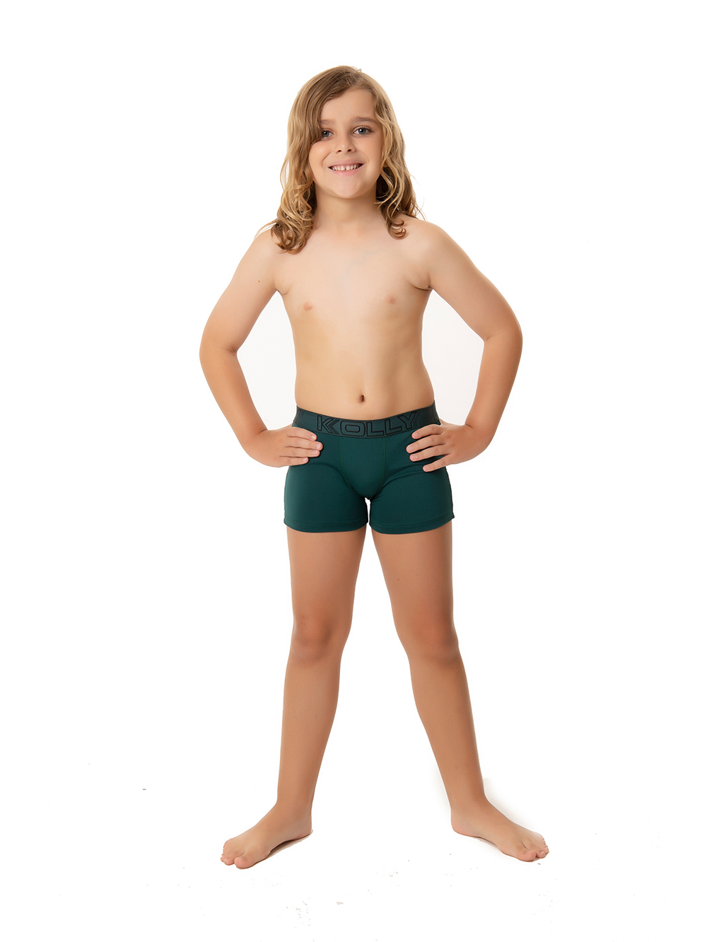 Ref.: 035 Cueca Boxer Infantil Lisa Microfibra - Imagem 2