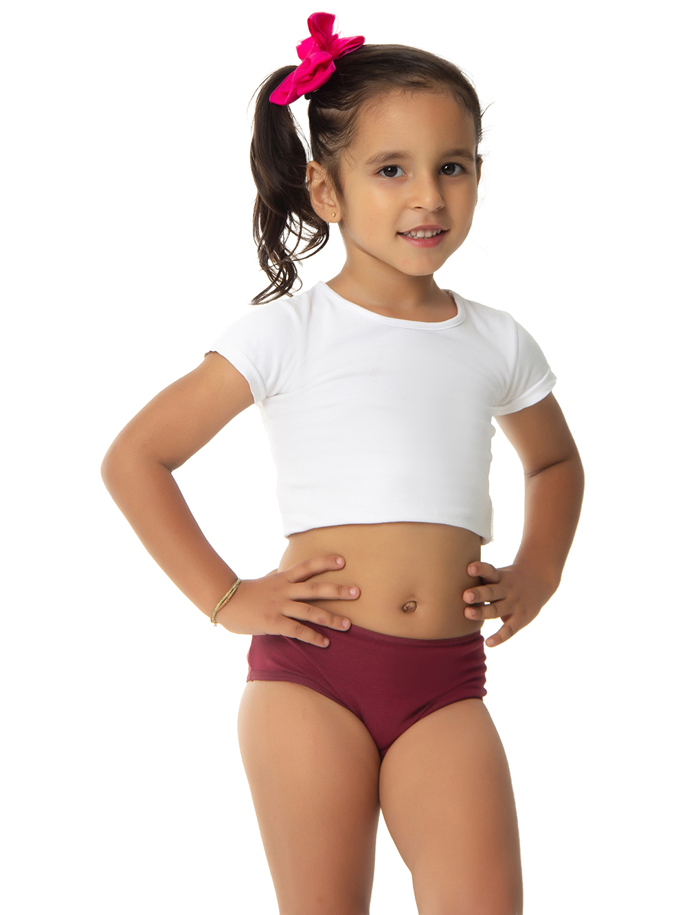 Ref.: 0350 Calcinha Tipo Tanga Infantil Viés Lisa