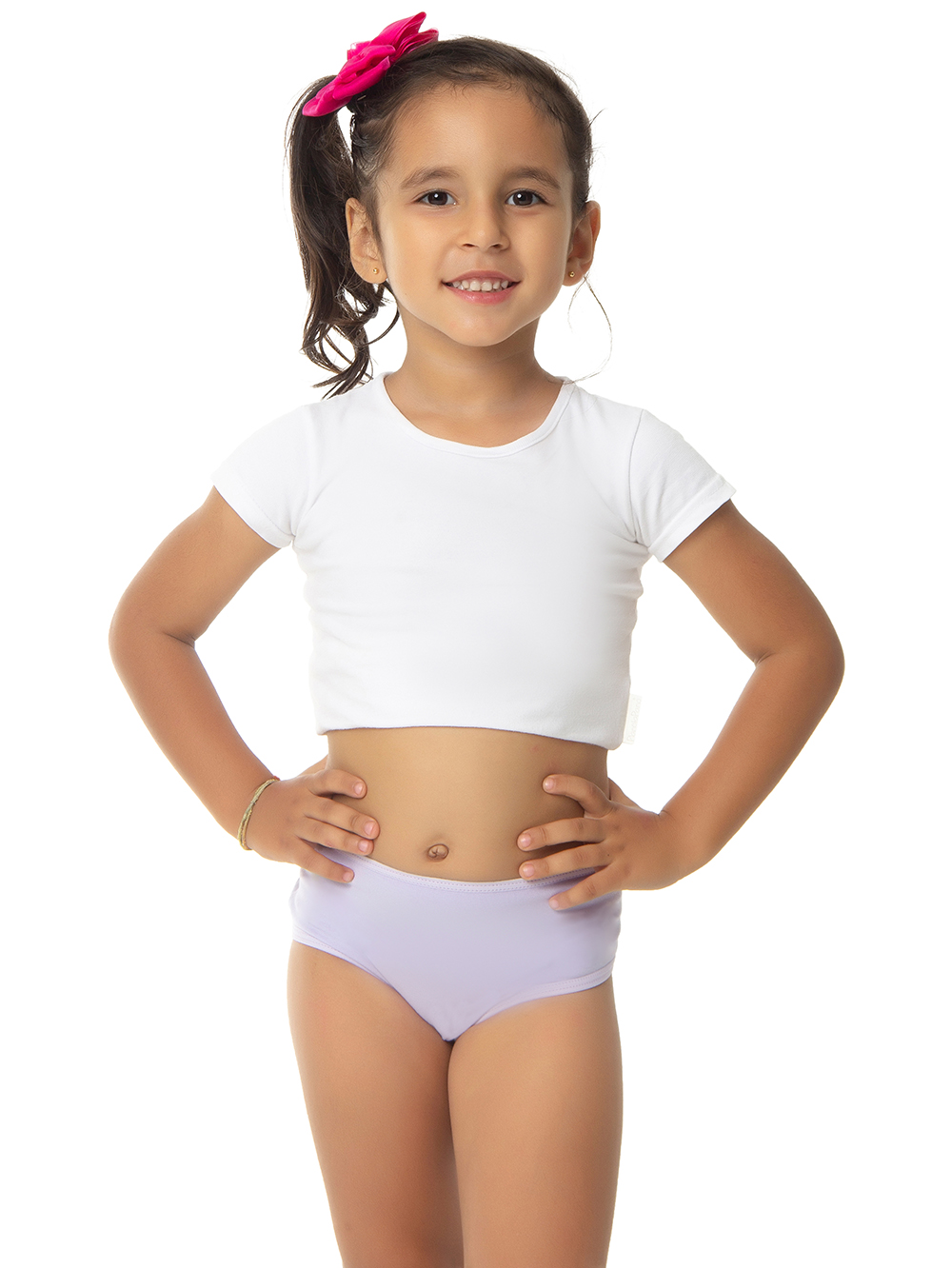 Ref.: 0350 Calcinha Tipo Tanga Infantil Viés Lisa