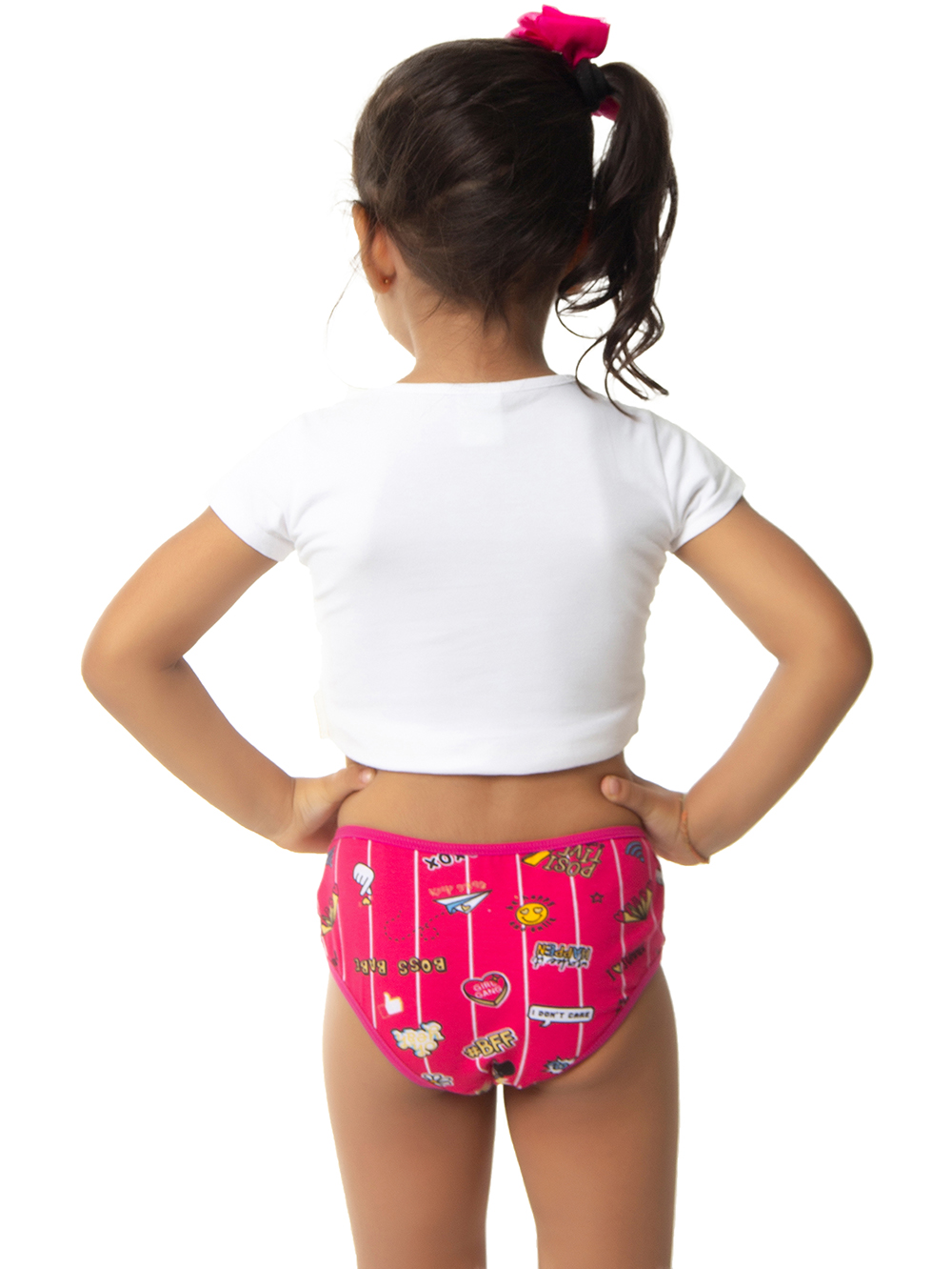 Ref.: 0300 Calcinha Tipo Tanga Infantil Viés Estampada - Imagem 2