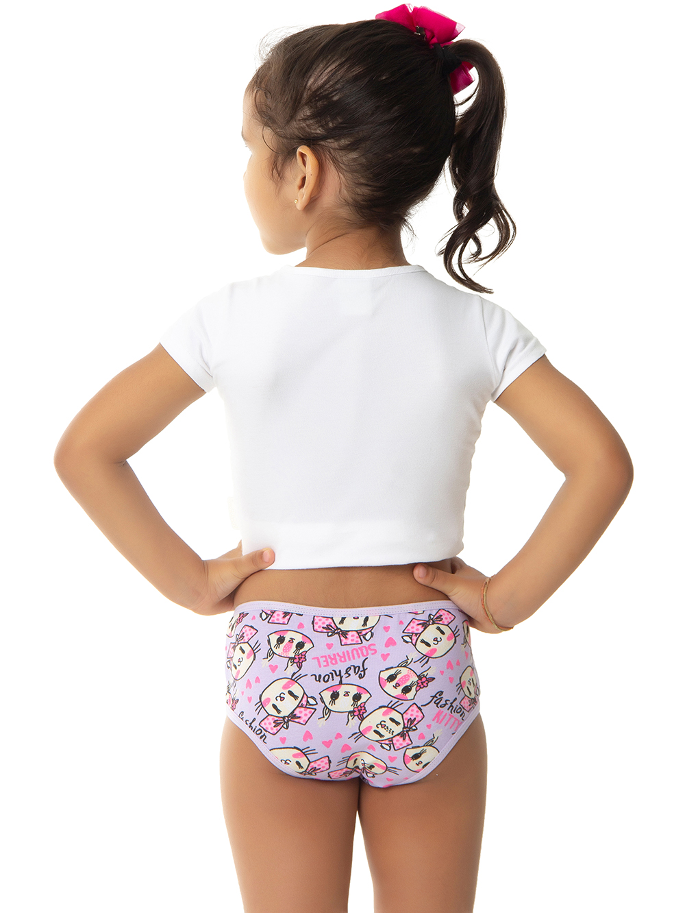 Ref.: 0300 Calcinha Tipo Tanga Infantil Viés Estampada - Imagem 2