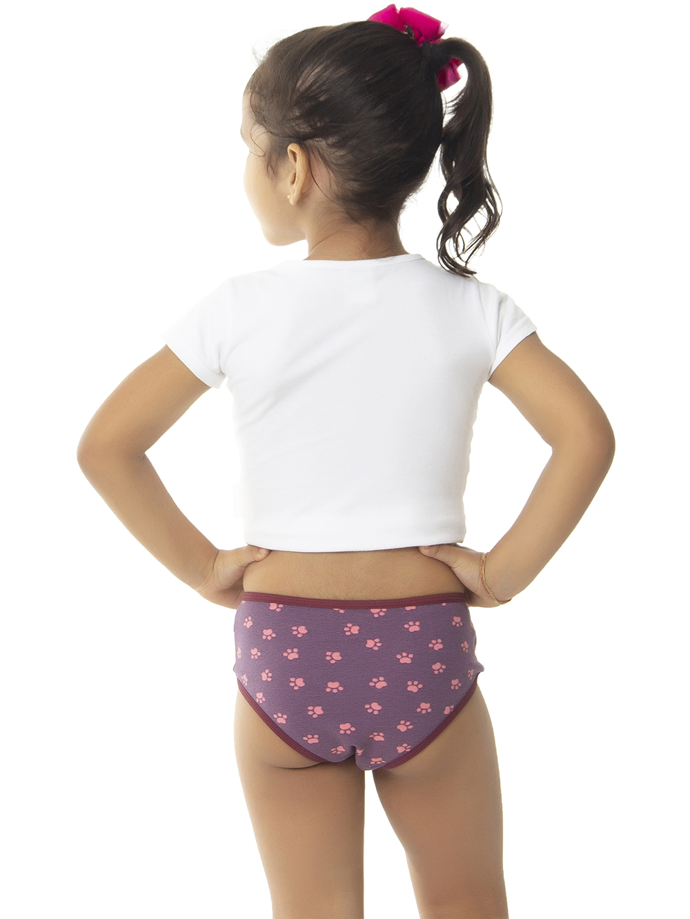 Ref.: 0300 Calcinha Tipo Tanga Infantil Viés Estampada - Imagem 2